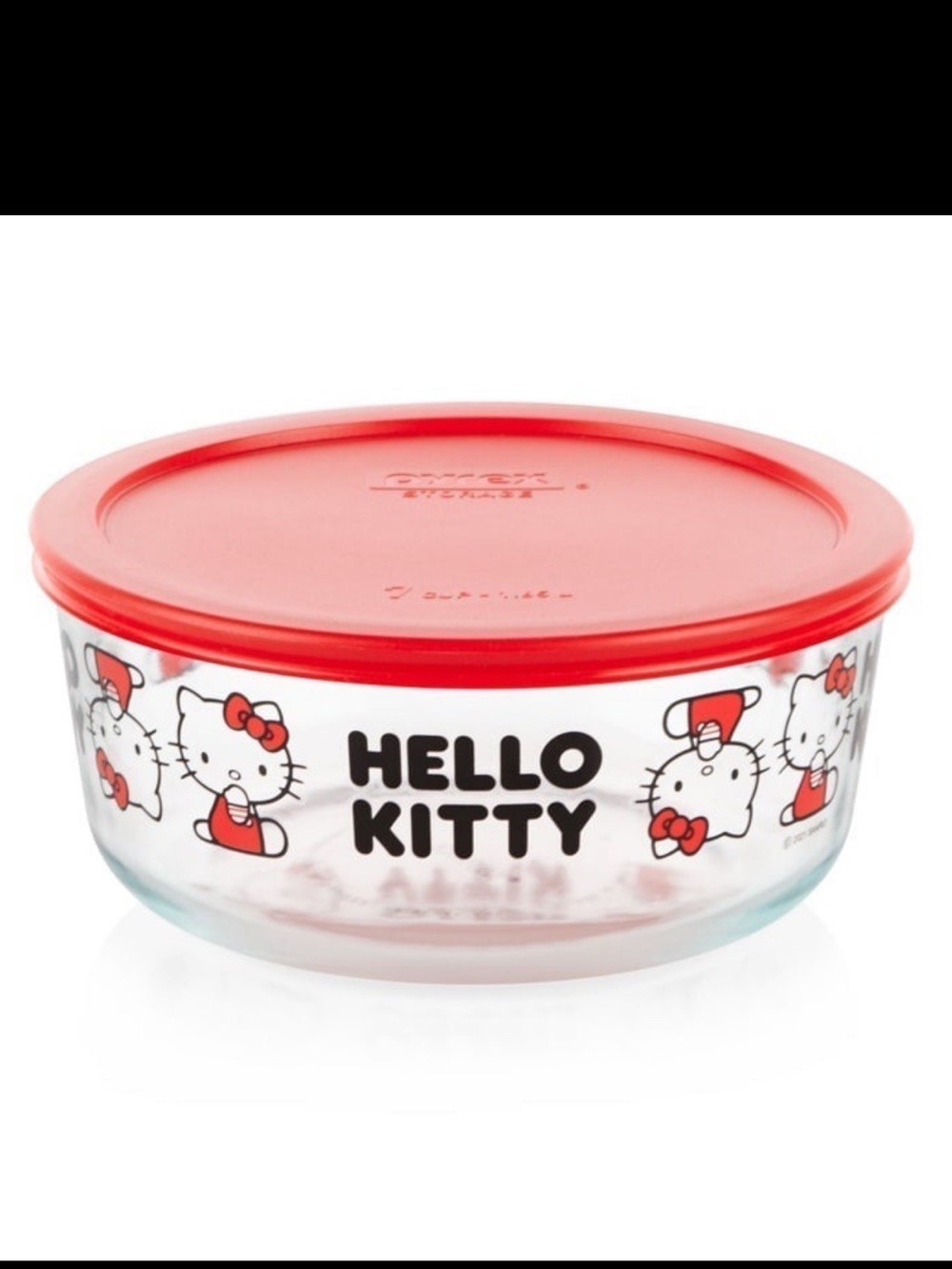 Hello Kitty Glass Bowl with Red Accents